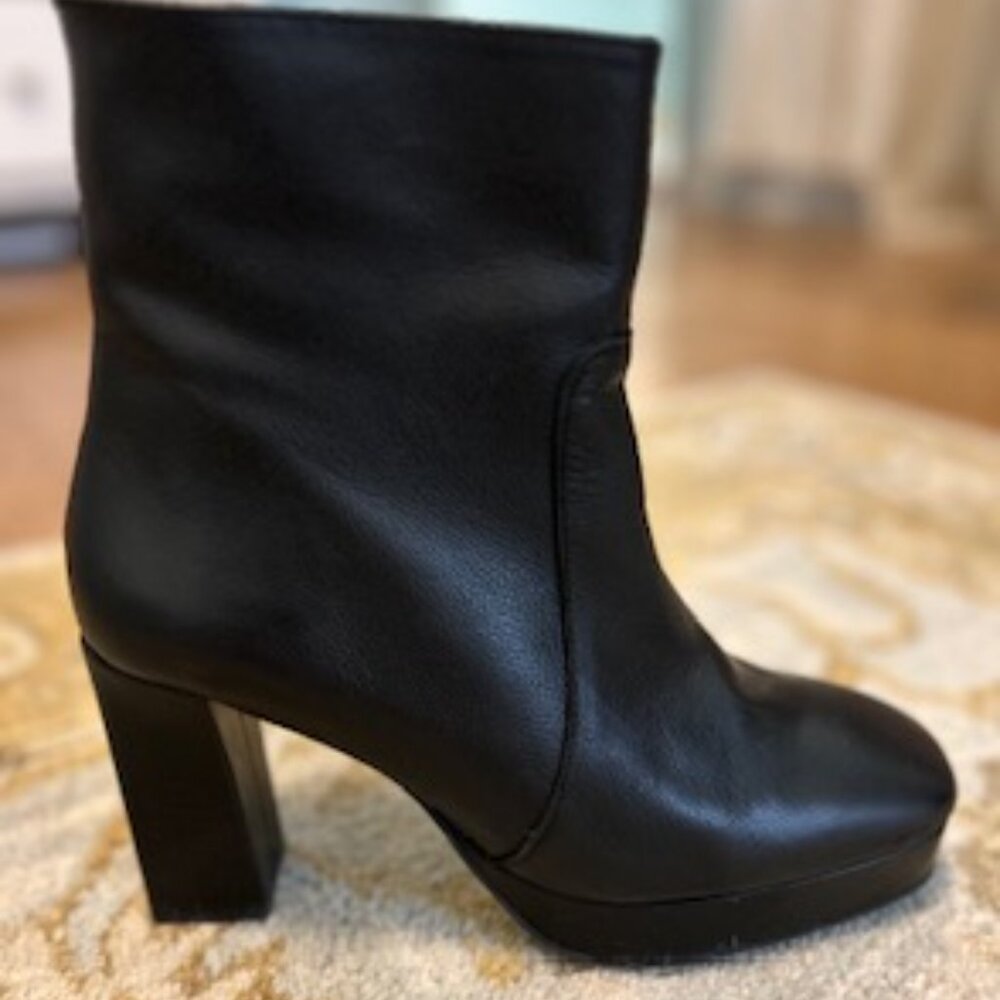 Italian Designer Leather Ankle Platform Boots Size 7---Brand New! - Picture 4 of 12